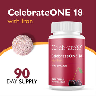 CelebrateONE 18 Once Daily Bariatric Multivitamin with Iron, Chewable
