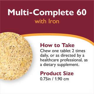 Multi-Complete 60 Bariatric Multivitamin with Iron, Chewable, Tropical
