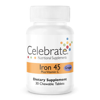 Iron 45 mg + Vitamin C, Chewable, Grape